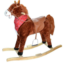 Calut balansoar din plus, Lucky, sunete si miscare, inaltime 78 cm