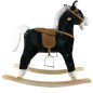Calut balansoar din plus, efecte sonore, inaltime 78 cm, lemn, negru Calut balansoar din plus, efecte sonore, inaltime 78 cm, lemn, negru