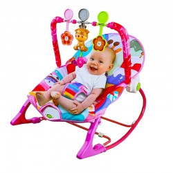 Balansoar bebelusi, scaun cu vibratii, spatar reglabil, bara jucarii, sarcina 18 kg