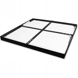 Aplica LED SMD 40W, panou luminos 3200lm, 60x60 cm, carcasa aluminiu, rama neagra
