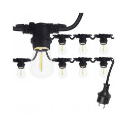Ghirlanda luminoasa pentru 10 LED-uri interconectabile, interior/exterior, IP44, lungime cablu 10 m